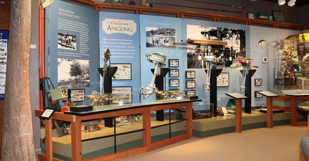 Angling exhibit at the Bob Tyler Fish Hatchery Visitor Education Center