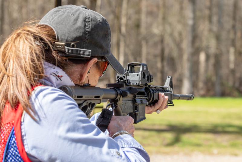 Female shooting at Turcotte Shooting Facility